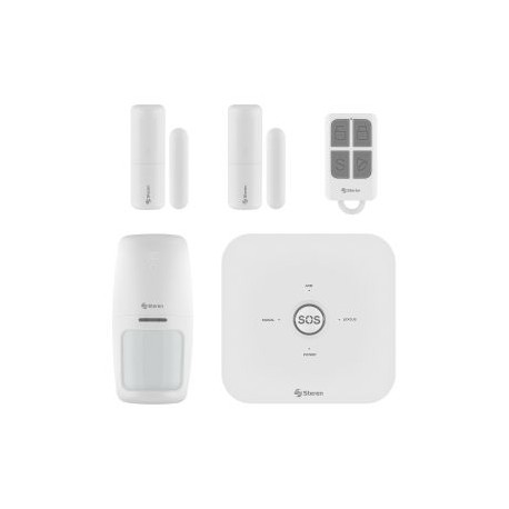 Sistema de seguridad Wi-Fi* con alarma, 3 sensores y control remoto