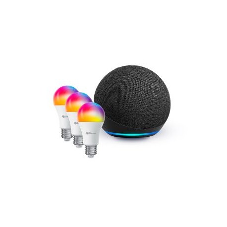 Alexa ECHO 4ª Gen más 3 focos Wi-Fi (ECHO 4 GEN NE / SHOME-120/3)