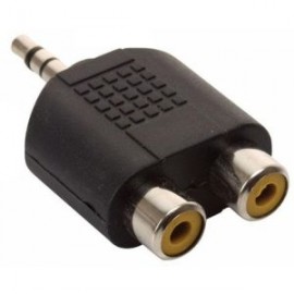 Adaptador de plug 3,5 mm a 2 jacks RCA, estéreo