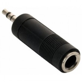 Adaptador de plug 3,5 mm a jack 6,3 mm, estéreo