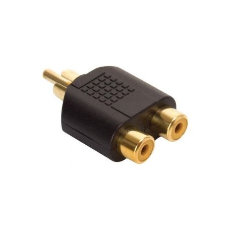 Adaptador elite de plug RCA a 2 jacks RCA