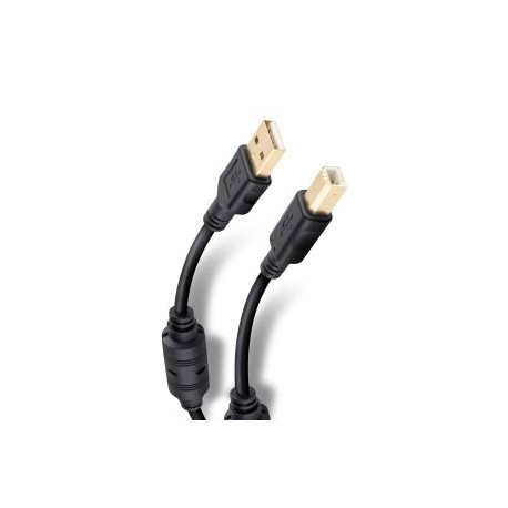 Cable Elite USB a USB tipo B de 1,8 m con conectores dorados