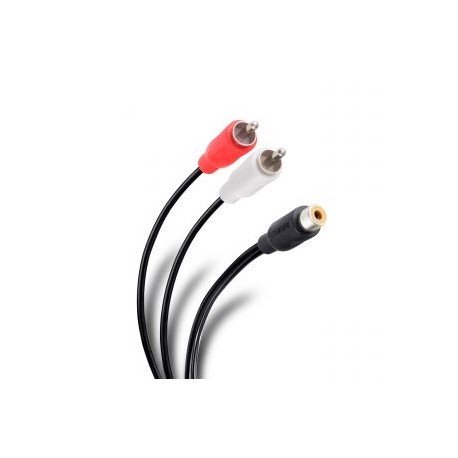 Cable RCA 2 plug a jack de 15 cm, ultradelgado