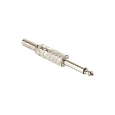 Plug 6,3 mm monoaural, metálico