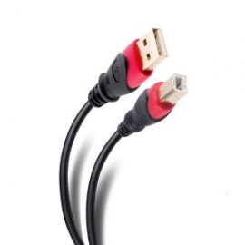 Cable USB a USB tipo B de 3,6 m reforzado con conectores dorados