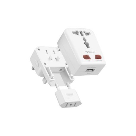 Adaptador universal de contactos para viaje con cargador USB