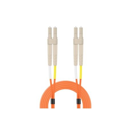 Jumper de FO dúplex MM (OM1) cable tipo Riser de 2 mm, LC/UPC a LC/UPC, de 3 m