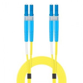 Jumper de FO dúplex SM (OS2) cable tipo Riser de 2 mm, LC/UPC a LC/UPC de 3 m