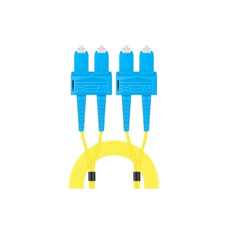 Jumper de FO dúplex SM (OS2) cable tipo Riser de 2 mm, SC/UPC a SC/UPC de 3 m