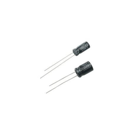 Capacitor electrolítico radial, de 1000 uF (micro Faradios) a 50 Volts