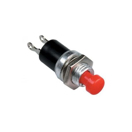 Switch miniatura, de push, normalmente abierto, de 125 Vca, color rojo