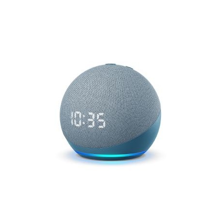 Bocina inteligente ECHO DOT 4ta Gen con reloj y Alexa, azul