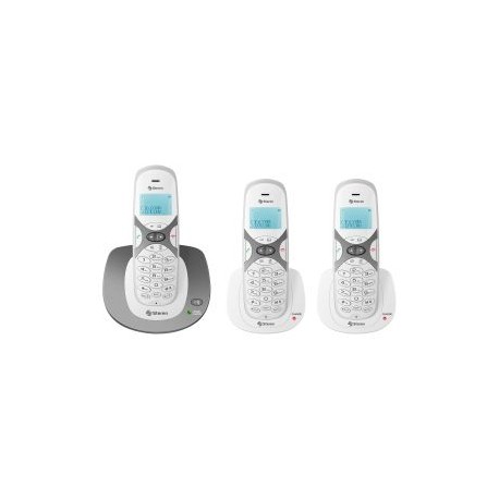 Teléfono inalámbrico DECT 6.0 con 2 extensiones adicionales