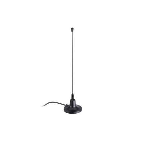 Mini antena UHF con base de imán y booster de 26 dB