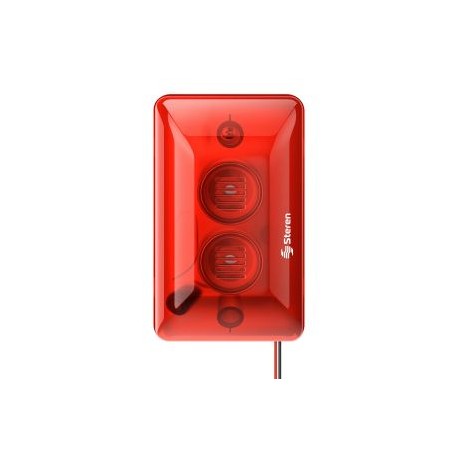 Alarma sonora con luz estroboscópica roja