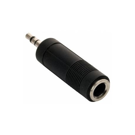 Adaptador de plug 3,5 mm a jack 6,3 mm, estéreo