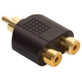 Adaptador elite de plug RCA a 2 jacks RCA