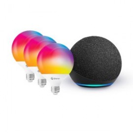 Alexa ECHO 4ª Gen más focos Wi-Fi (ECHO 4 GEN NE / SHOME-122/3)