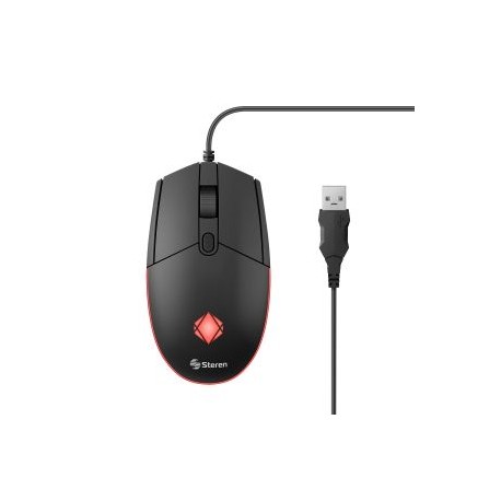 Mouse USB 800 / 1200 / 1600 DPI con luz LED RGB multicolor