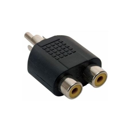 Adaptador de plug RCA a 2 jacks RCA