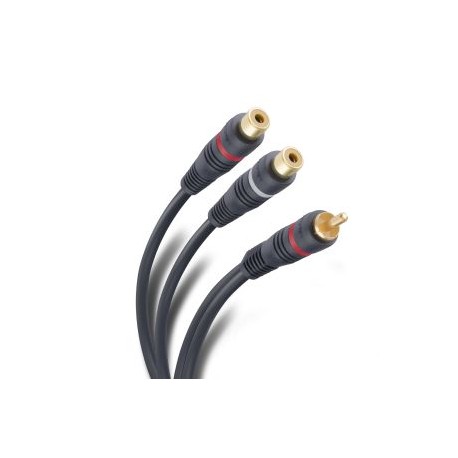 Cable RCA plug a 2 jacks, de 15 cm
