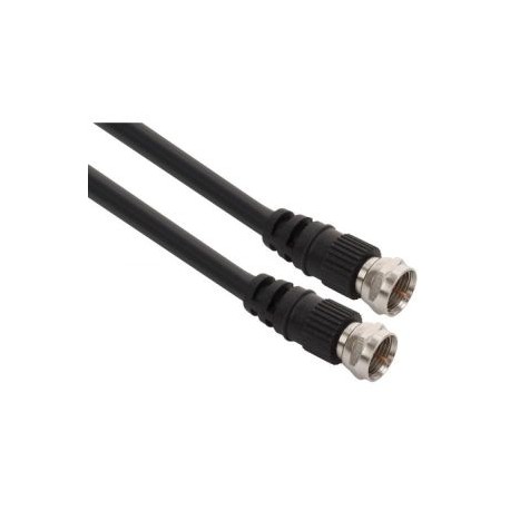 Cable coaxial RG59 con conectores tipo "F" de rosca, de 1,8 m