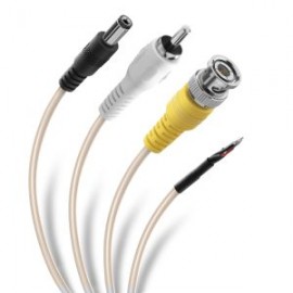 Cable CCTV para señal y alimentación (RCA, BNC, plug invertido)