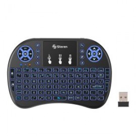 Teclado inalámbrico con touch pad y batería recargable para Smart TV