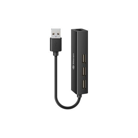 Adaptador USB a Fast Ethernet (RJ45), con HUB