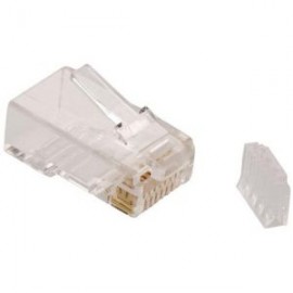 Plug RJ45 de 8 contactos CAT 6, para cable redondo.