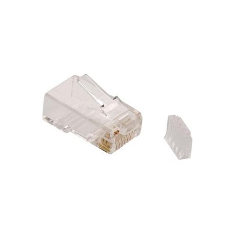 Plug RJ45 de 8 contactos CAT 6, para cable redondo.