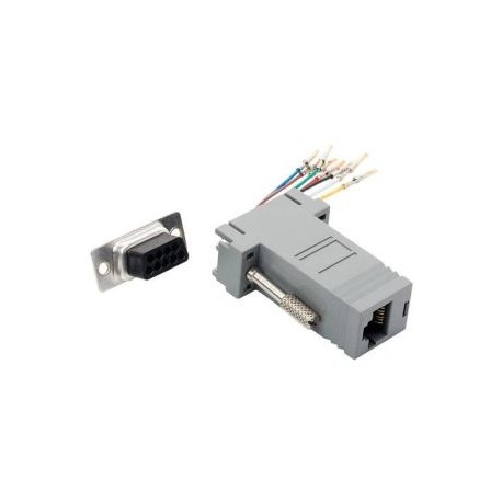 Adaptador jack DB9 a jack RJ45 de 8 contactos