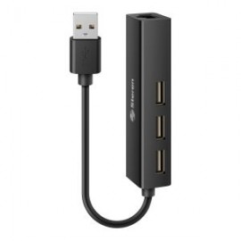 Adaptador USB a Fast Ethernet (RJ45), con HUB