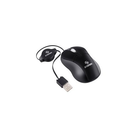 Mini mouse USB 800 DPI con cable retráctil