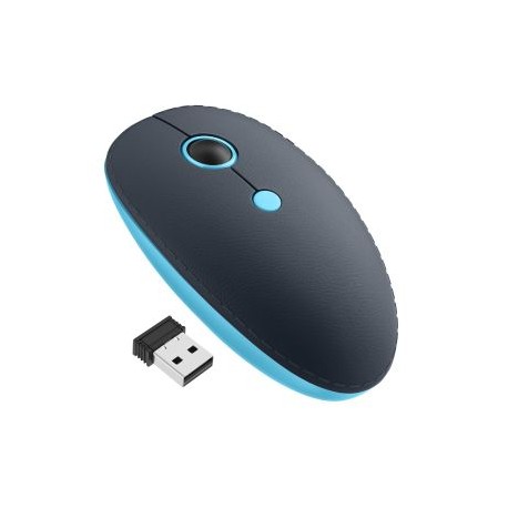 Mouse inalámbrico 800 / 1200 / 1600 DPI con acabado tipo piel