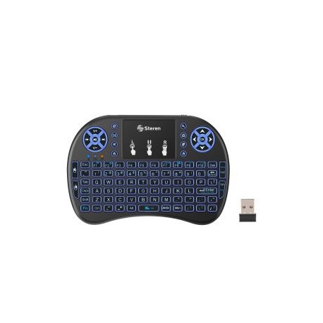 Teclado inalámbrico con touch pad y batería recargable para Smart TV