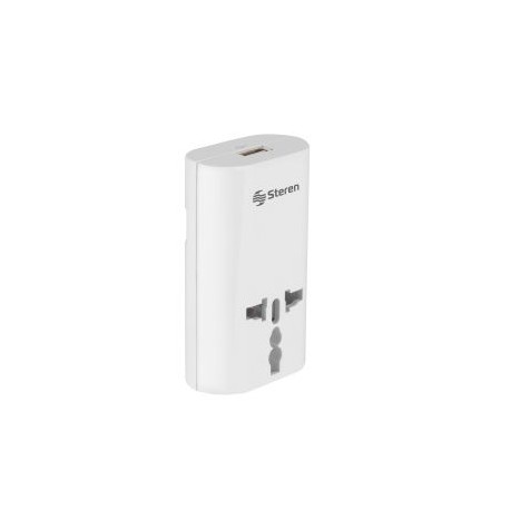 Adaptador universal de contactos, con cargador USB para viaje