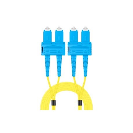 Jumper de FO dúplex SM (OS2) cable tipo Riser de 2 mm, SC/UPC a SC/UPC de 3 m