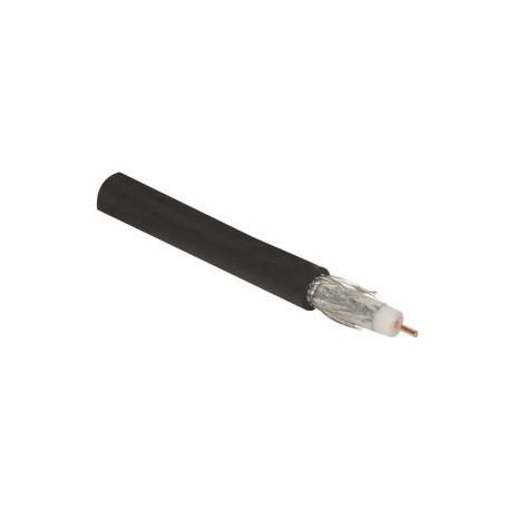 Cable coaxial RG6, 50% malla de aluminio sin estañar