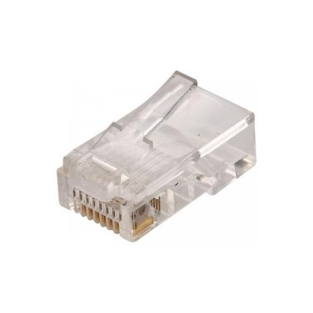 Plug telefónico modular RJ45 de 8 contactos para cable redondo