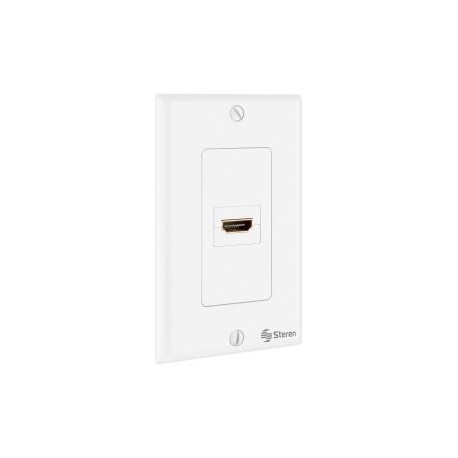 Placa de pared con cople HDMI jack a jack